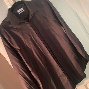 Calvin Klein black non iron slim fit cotton shirt.  long sleeve 16.5 34/35